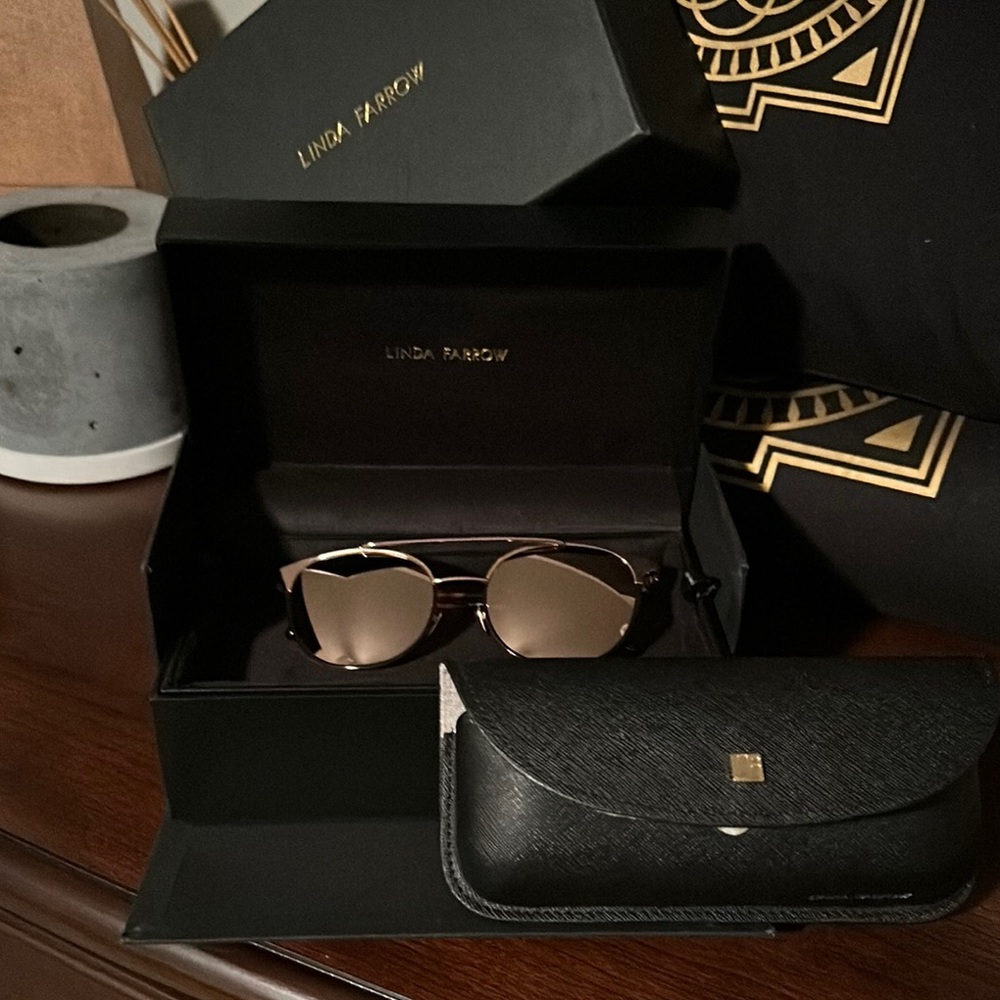 Linda Farrow Gold Sunglasses